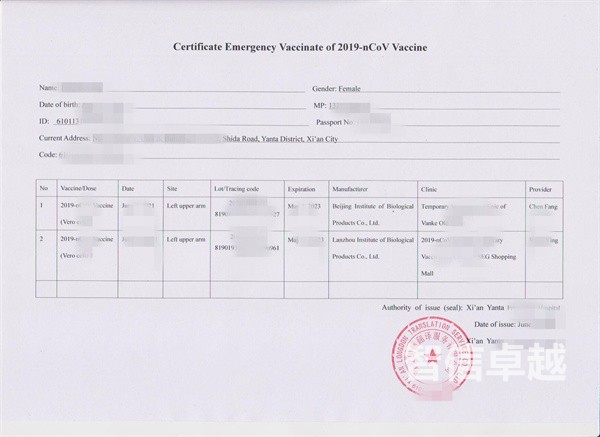 中文核酸檢測(cè)報(bào)告譯英文翻譯